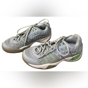 Prince T22 women’s size 8.5 lace up grey and mint athletic tennis shoes